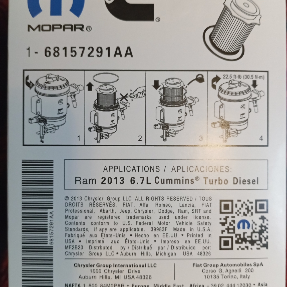 Mopar Fuel Filter with Box - Picture 4 of 5